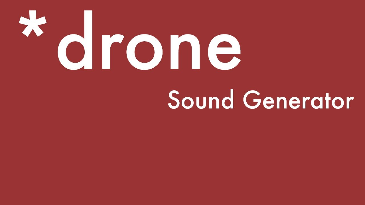 Max for Live *drone -- Sound Generator