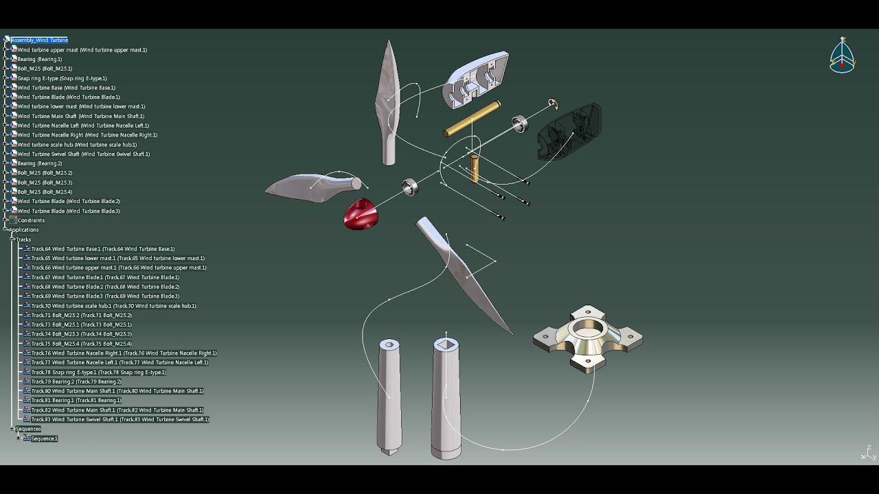 Catia DMU Fitting Wind Turbine