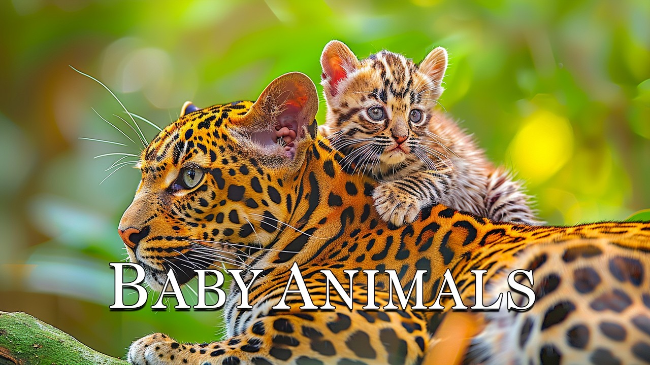 🐾 Детеныши животных 4K 🐾💖 Забавная семья молодых животных под расслабляющую музыку, снимающая тре...