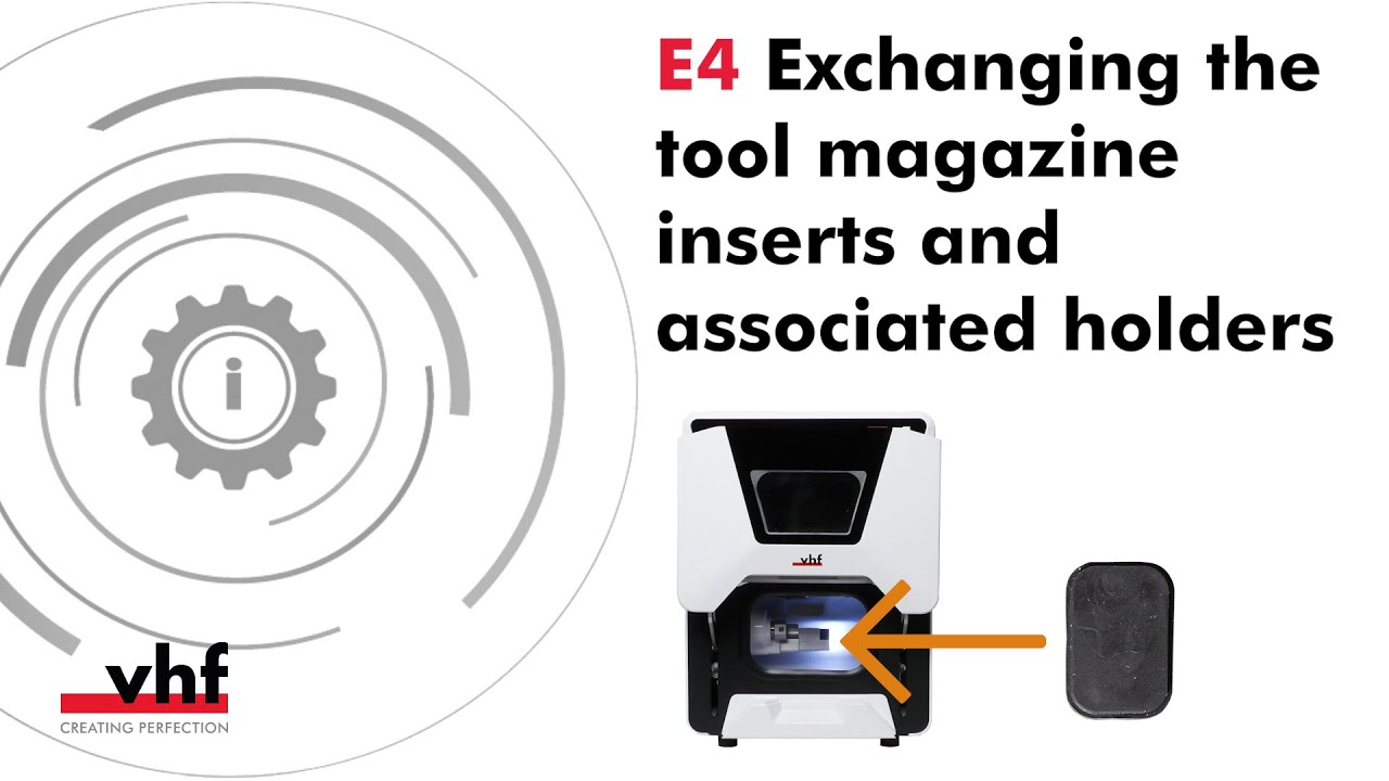 E4 – Exchanging the tool magazine inserts and associated holders