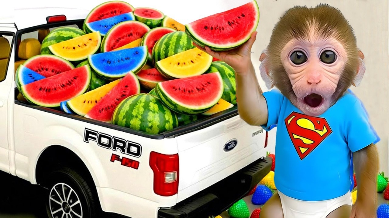 Scimmia Bon Bon Guida un Monster Truck nella Foresta per Salvare l’Anatroccolo Smarrito
