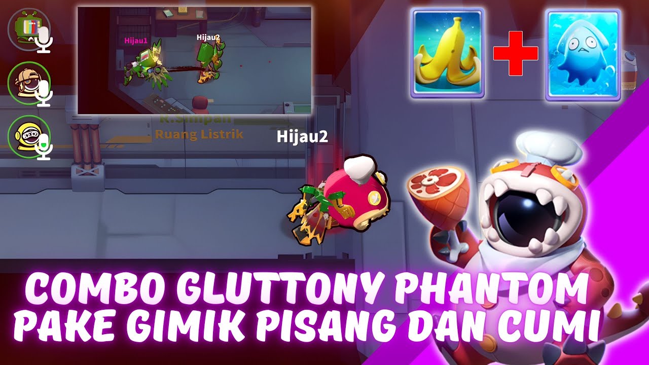 COMBO GLUTTONY DAN PHANTOM PAKE GIMIK CUMI DAN PISANG DI SUPER SUS