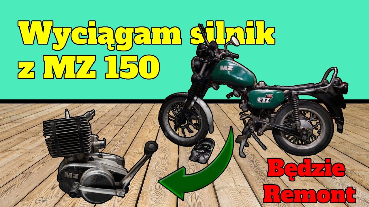 Wyciągam silnik z MZ ETZ 150cc ale w 250/251 jest tak samo. Krok po kroku