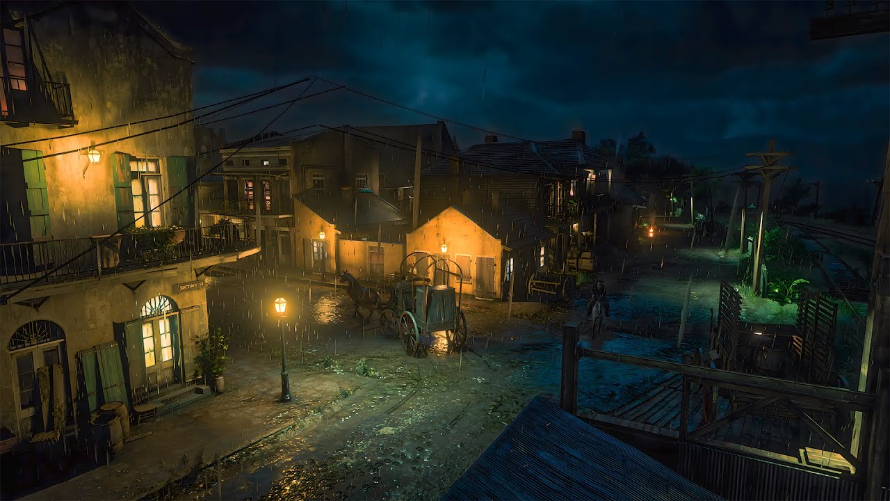 Victorian Town at Midnight | 19th Century Rainy Night Ambience | Rain Sounds For Sleep