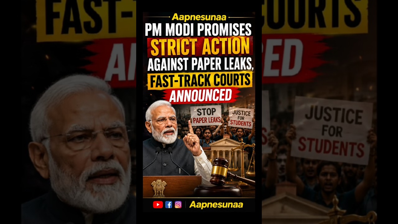 PM Modi Promises Strict Action Against Paper Leaks #paperleak #educationminister #cjpprotest #news