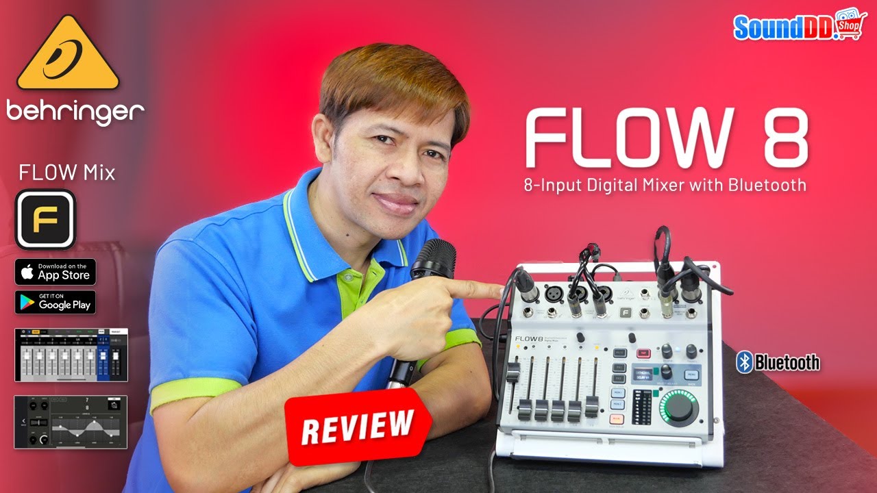 พาดู 8 Feature เด็ดๆของ BEHRINGER FLOW8 ดิจิตอลมิกซ์ 8Ch. พร้อม Bluetooth และมี USB/Audio Interface