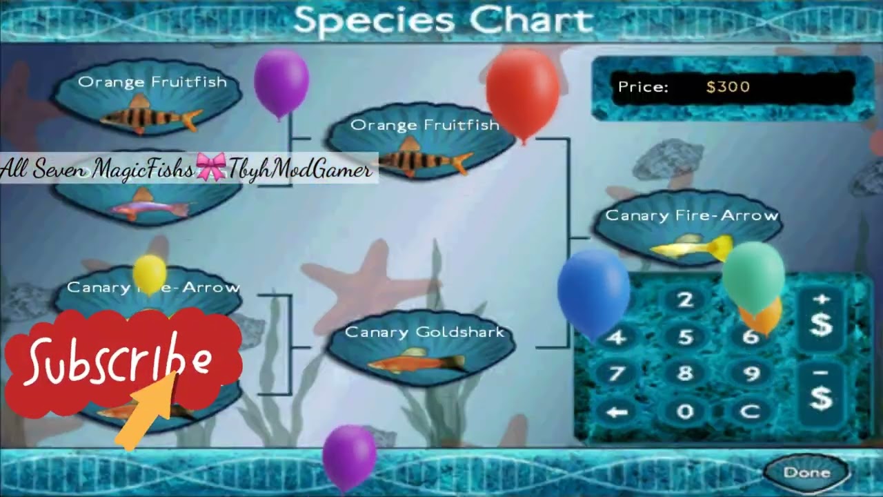 Breed 3rd, 4rth, 5th,  6th, 7th magic fish in fish tycoon lite full version...