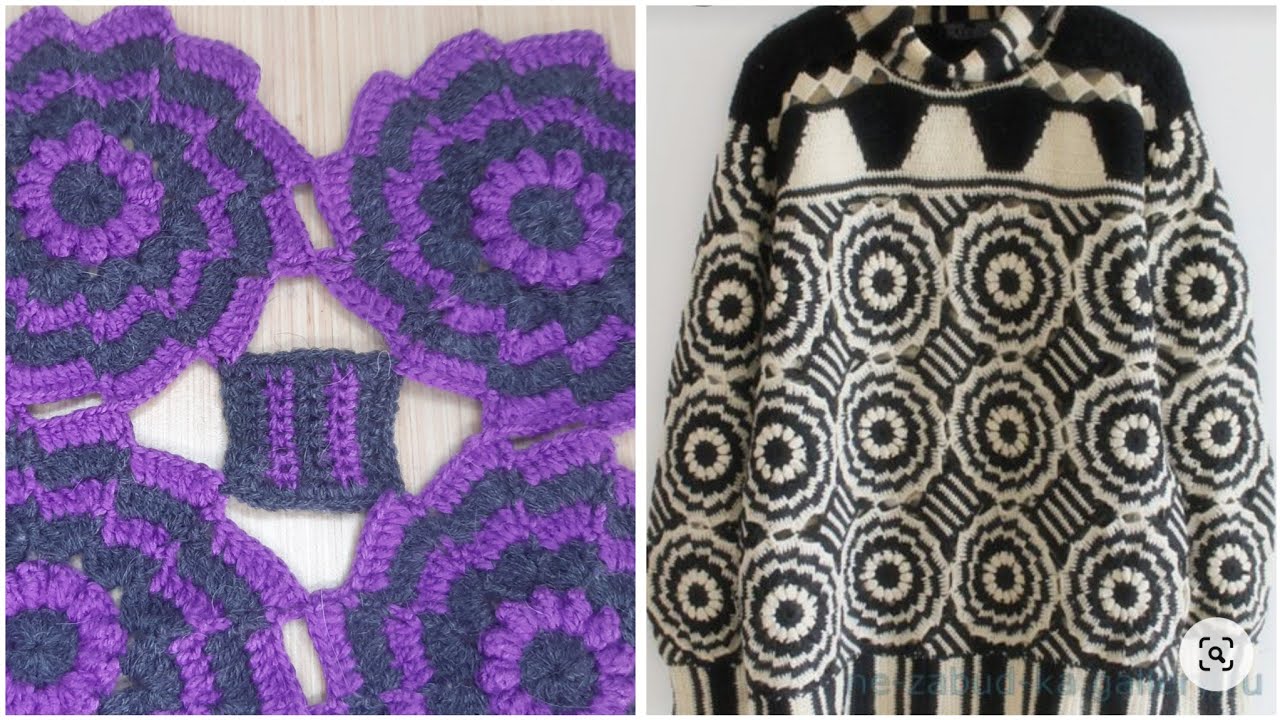 Pinterest ten bulduğum modeli örüyorum 🍭Rüzgargülü Motifli Bluz 🍭1.Bölüm🍭cardigan Bluz sweater