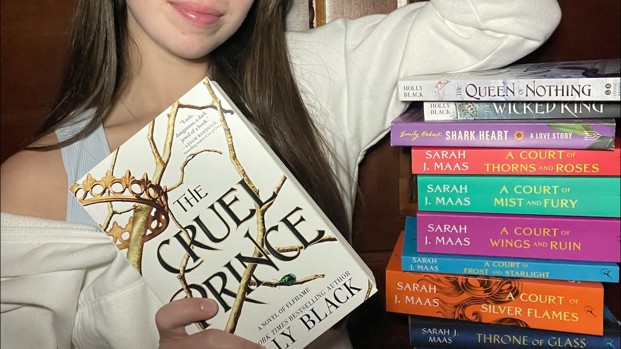 ASMR organize my bookshelf with me | whispering, nail tapping