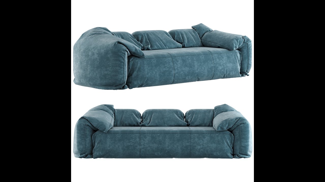 Marvelous designer BAXTER sofa modeling