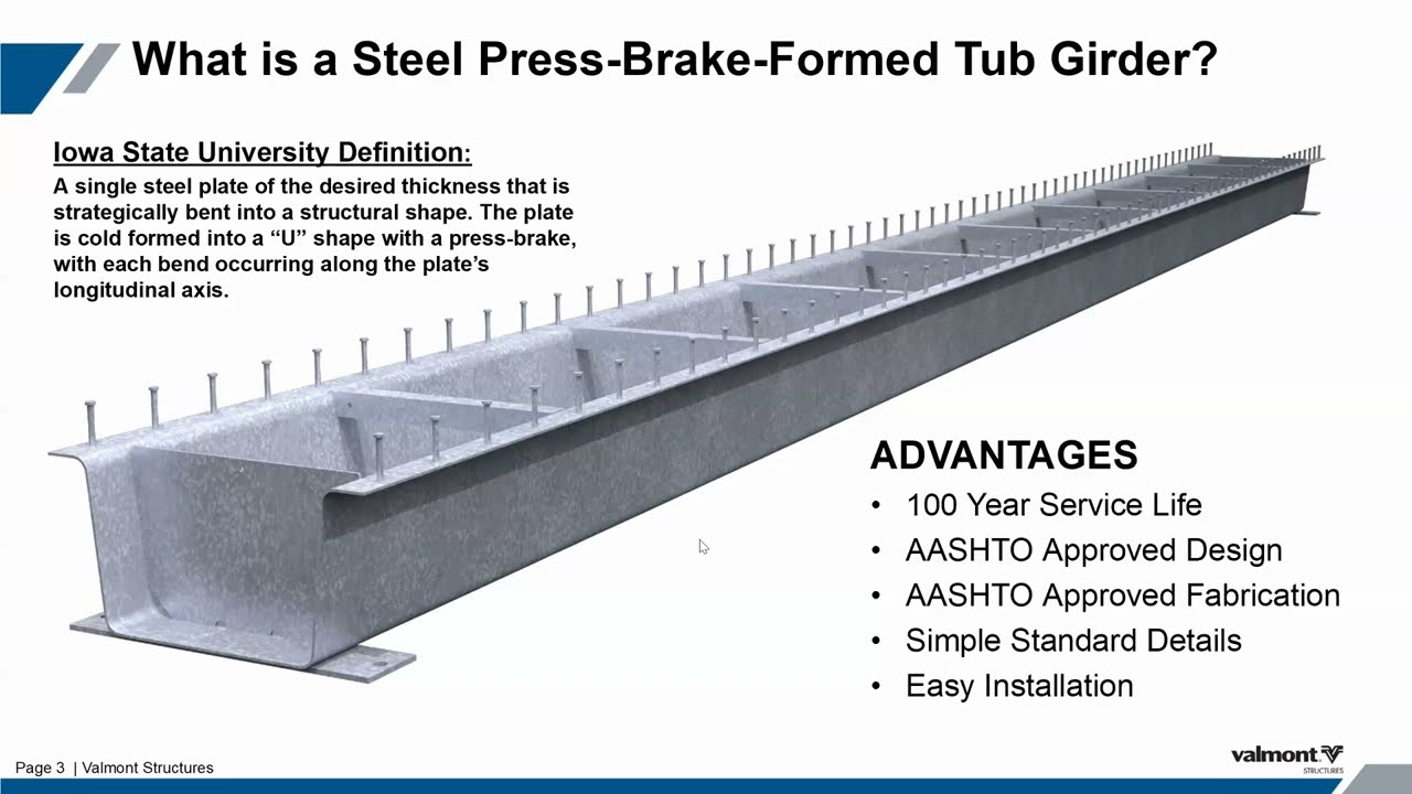 Steel Press-Brake Formed Tub Girders