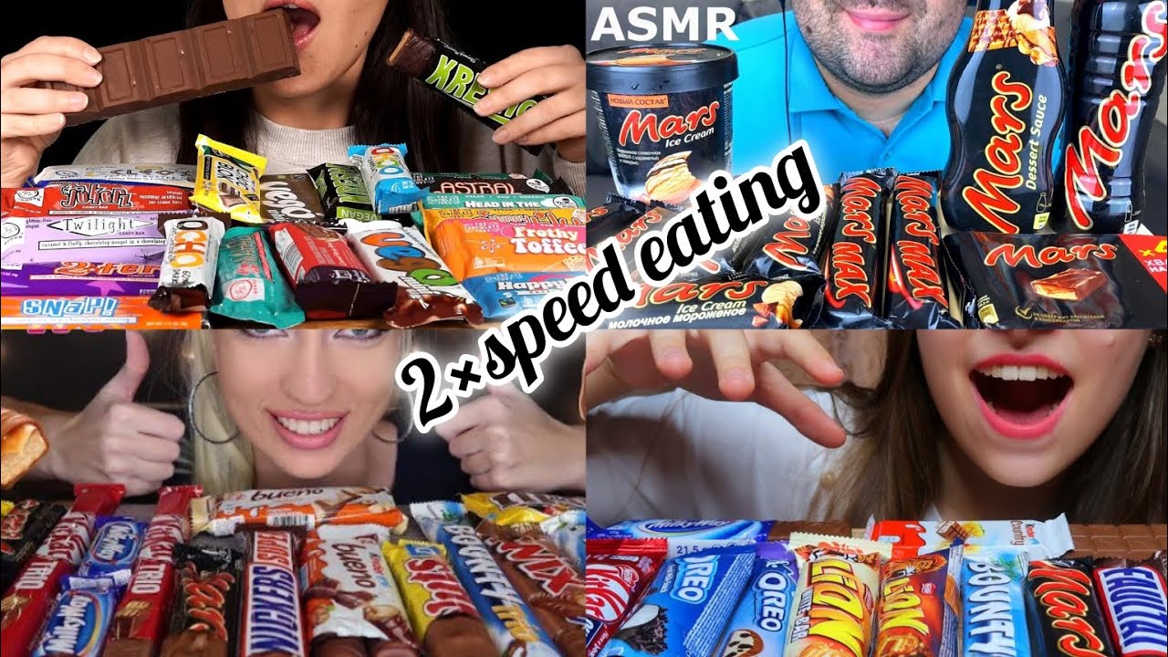 2× Speed Eating ASMR 🍫 Mega Chocolate Mukbang | Crunchy & Satisfying Sounds