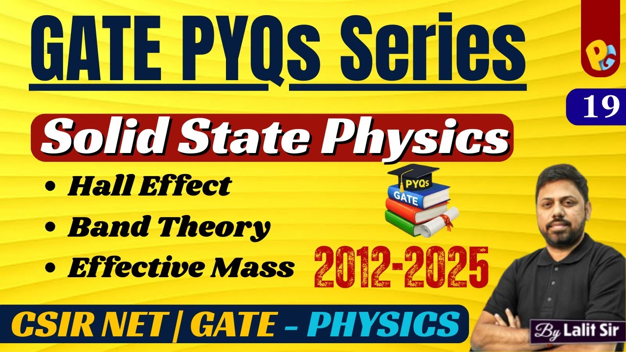 GATE Physics PYQs 2012&ndash;2025 | Solid State Physics (SSP) | GATE PhysicS
