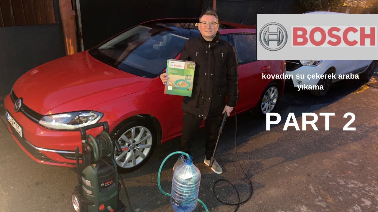 Oto yıkama makinası ile kovadan su çekerek araba yıkama #bosch #detaylıtemizlik #otoyıkama
