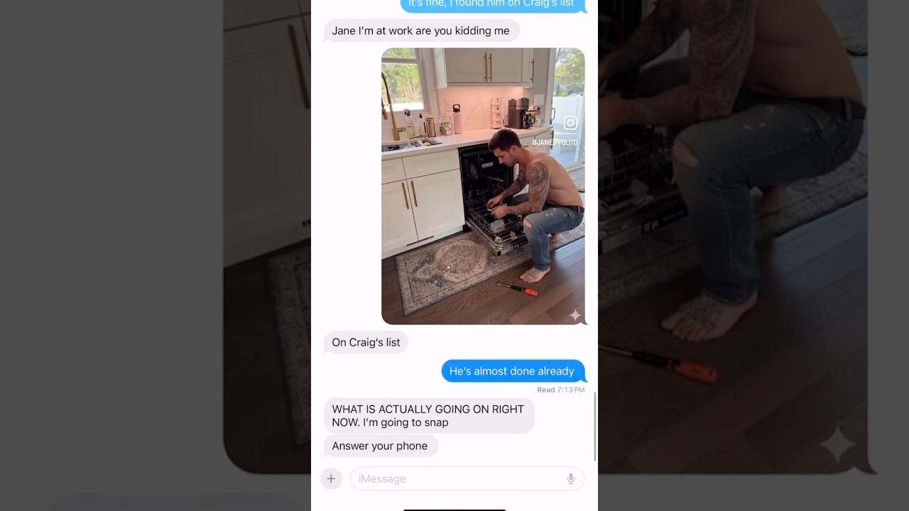 Pranking Husband With AI Shirtless Plumber #AI #pranks #funny #viralvideo #funny #viral #plumber