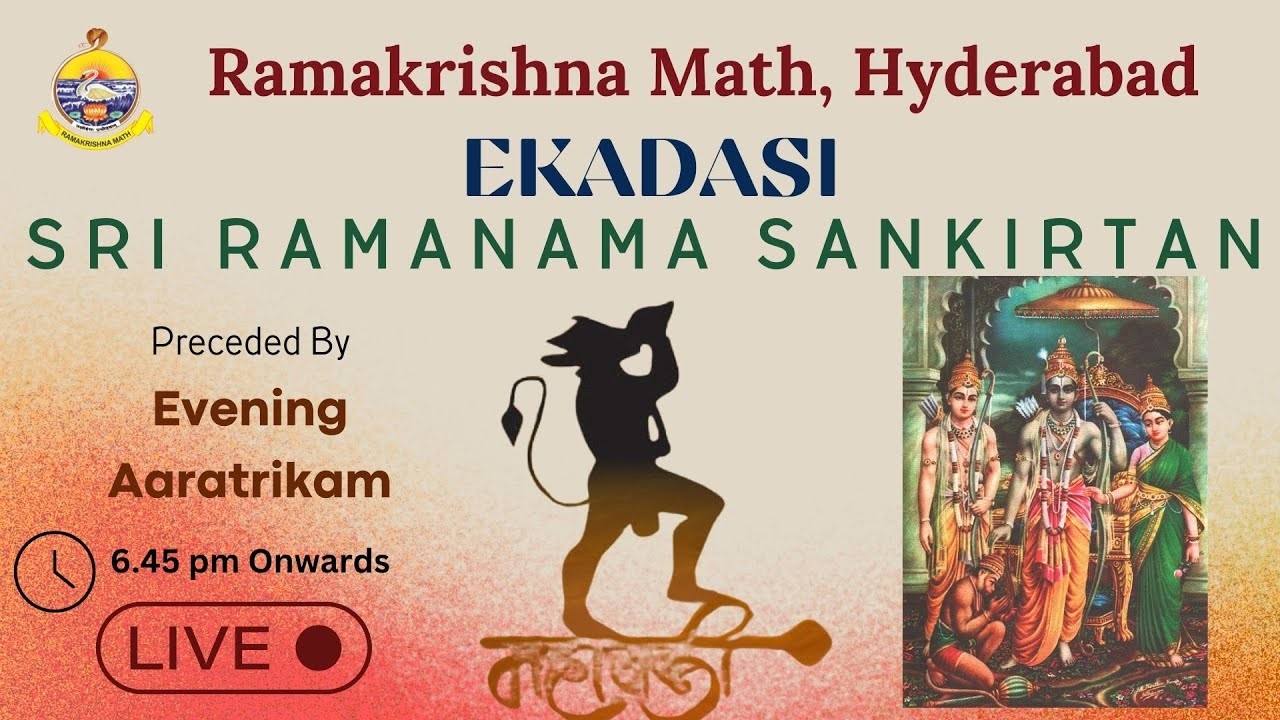 Watch Weekly class on Upanisad in daily life (In English) & Ekadashi