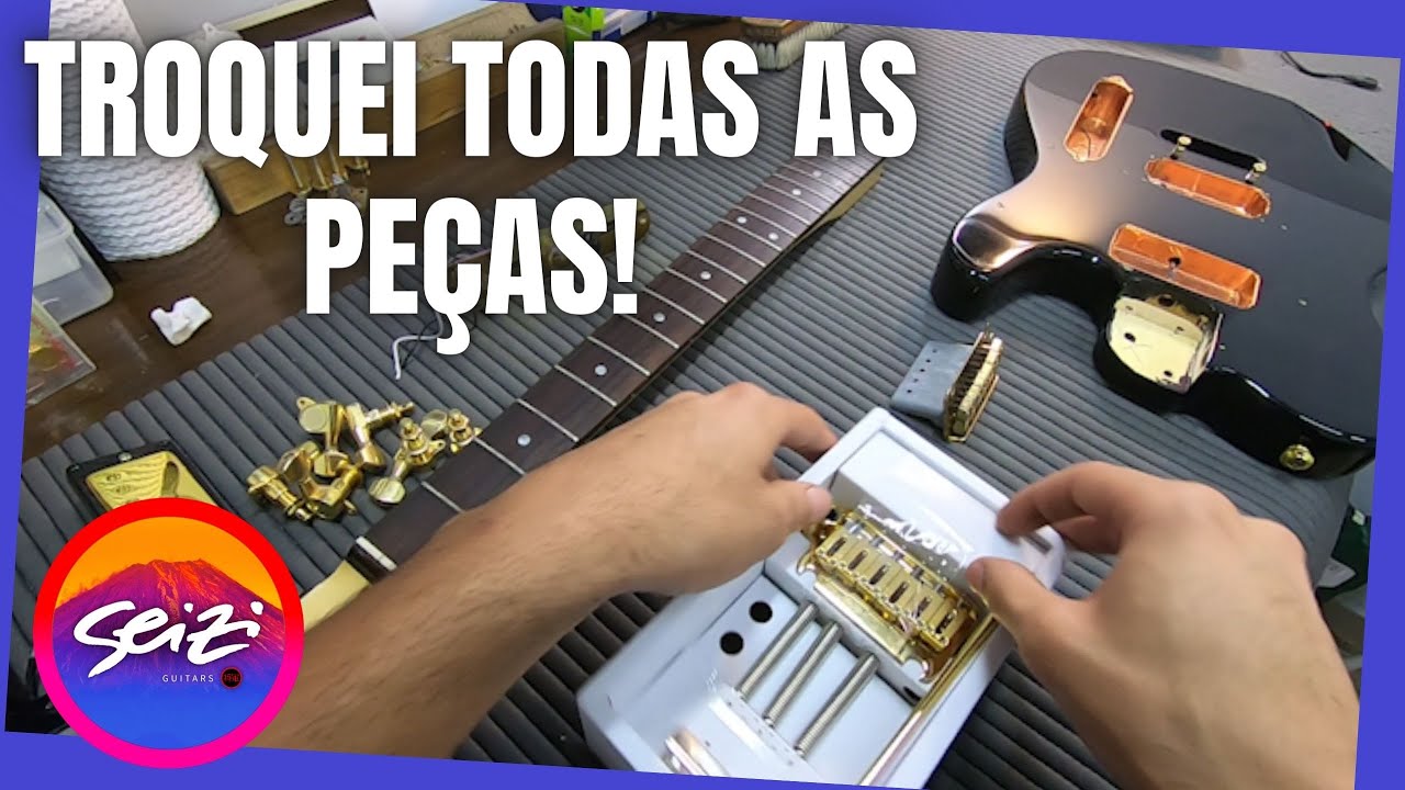 Upgrades na Telecaster Seizi INSTASLEI Ponte e Tarraxas Gotoh + elétrica customizada!