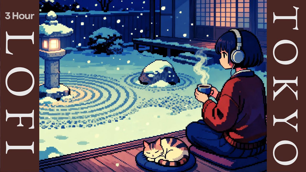 Tokyo Lofi ❄️ Snowy Zen Garden | Relax & Meditate