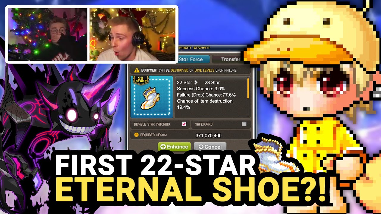 The FIRST 22-STAR ETERNAL KNIGHT SHOES in GMS HEROIC?! | MapleStory Weekly Clips #18