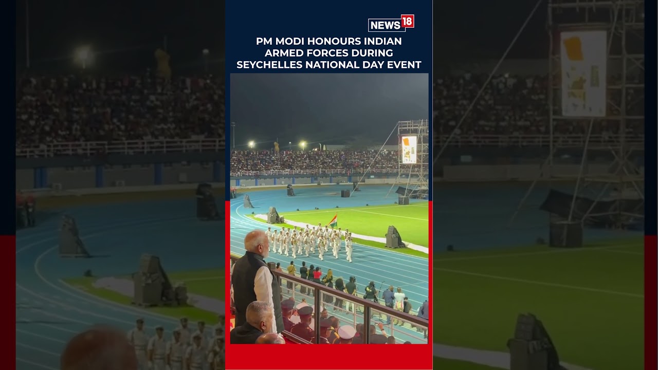 BIG MOMENT: PM Modi Stands in Honour of Indian Troops at Seychelles National Day | N18S