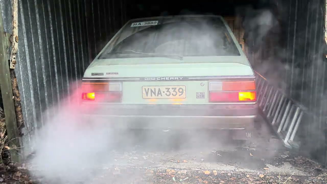 1983 Nissan N12 1.5GL cold start -3C + warmup November 30, 2025