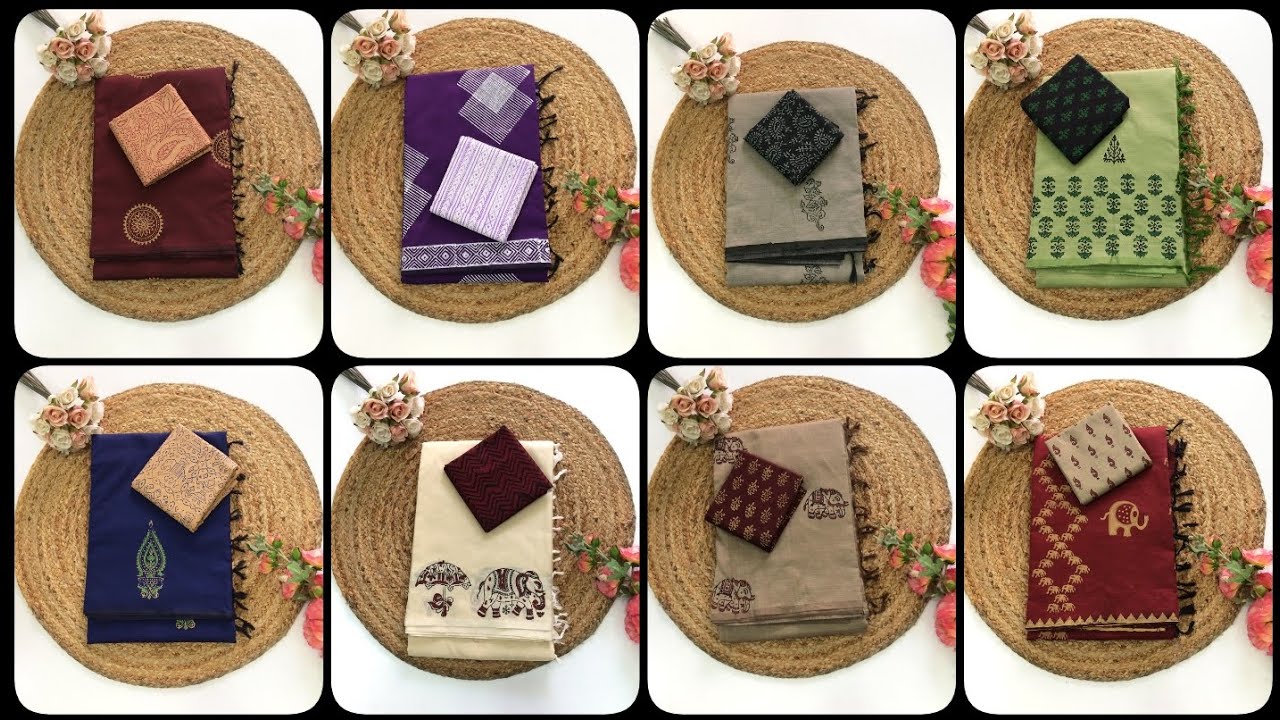 Trending south Cotton Sarees 😍#cotton #saree #onlineshopping #sareelove #cottonsarees 