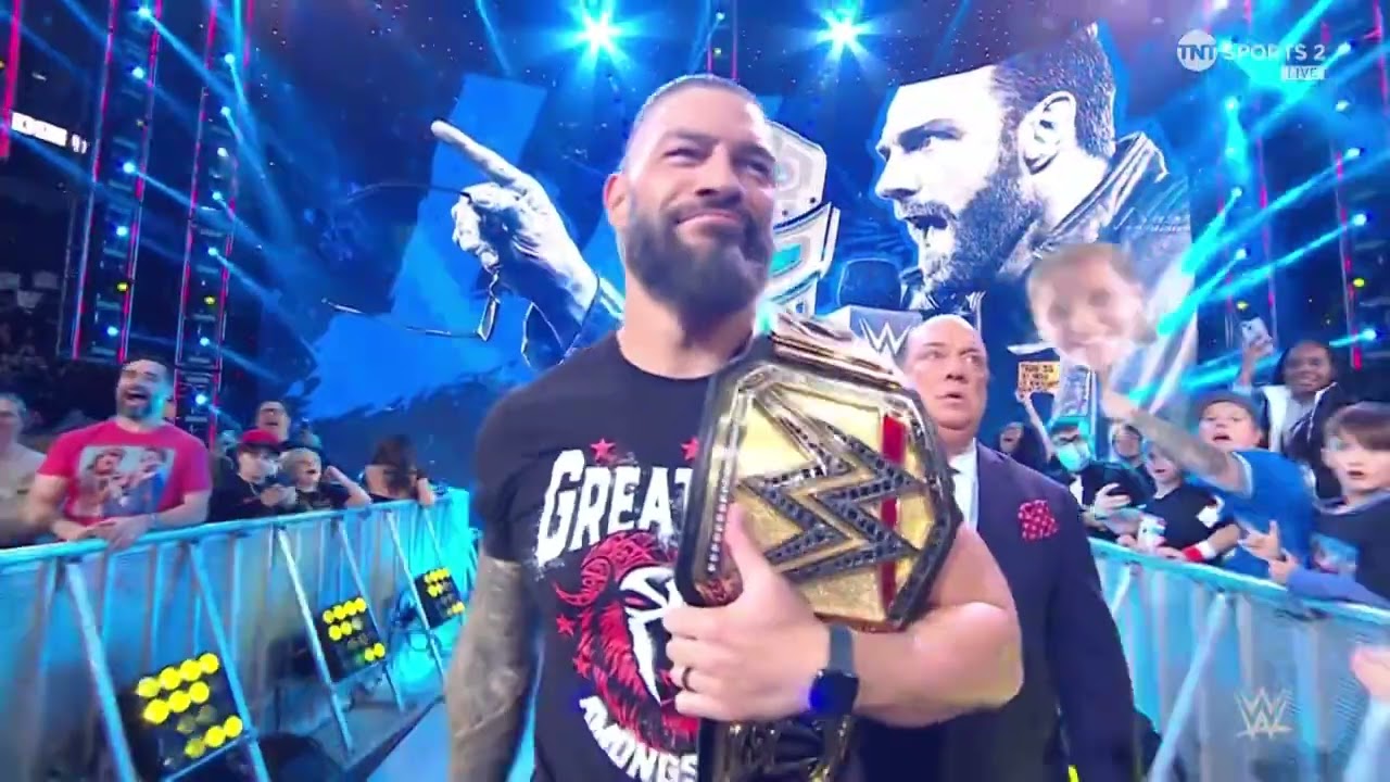 LA Knight Interrupts Roman Reigns Entrance &ndash; WWE Smackdown 10/27/23