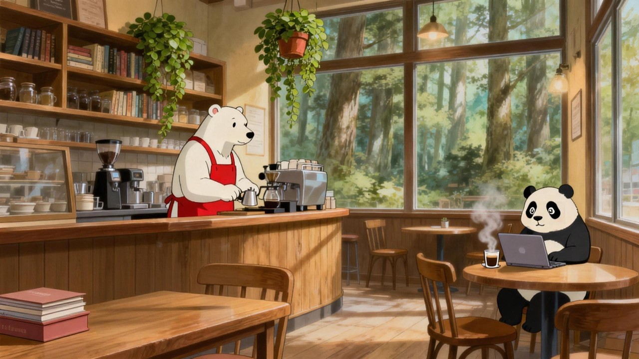 Panda Lo-Fi Café ☕ | Lo-Fi Music for Work & Study
