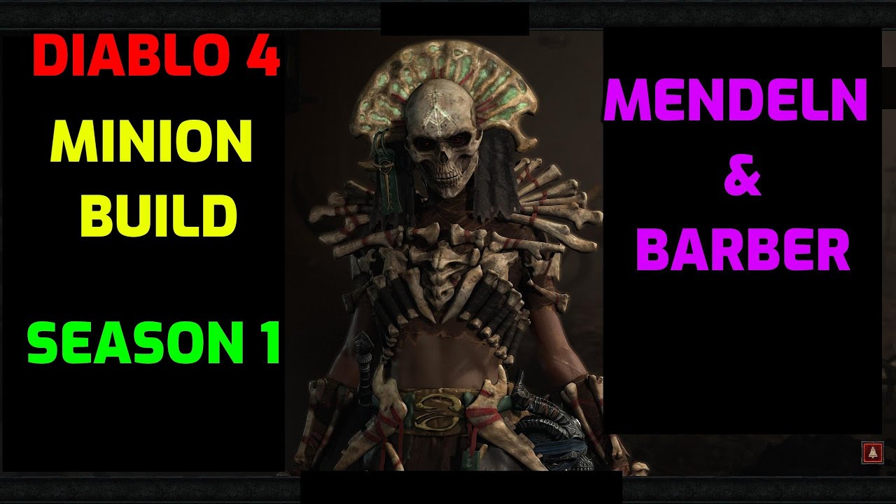 Diablo 4 Necromancer Build│ Mendeln & Barber│Minion Build