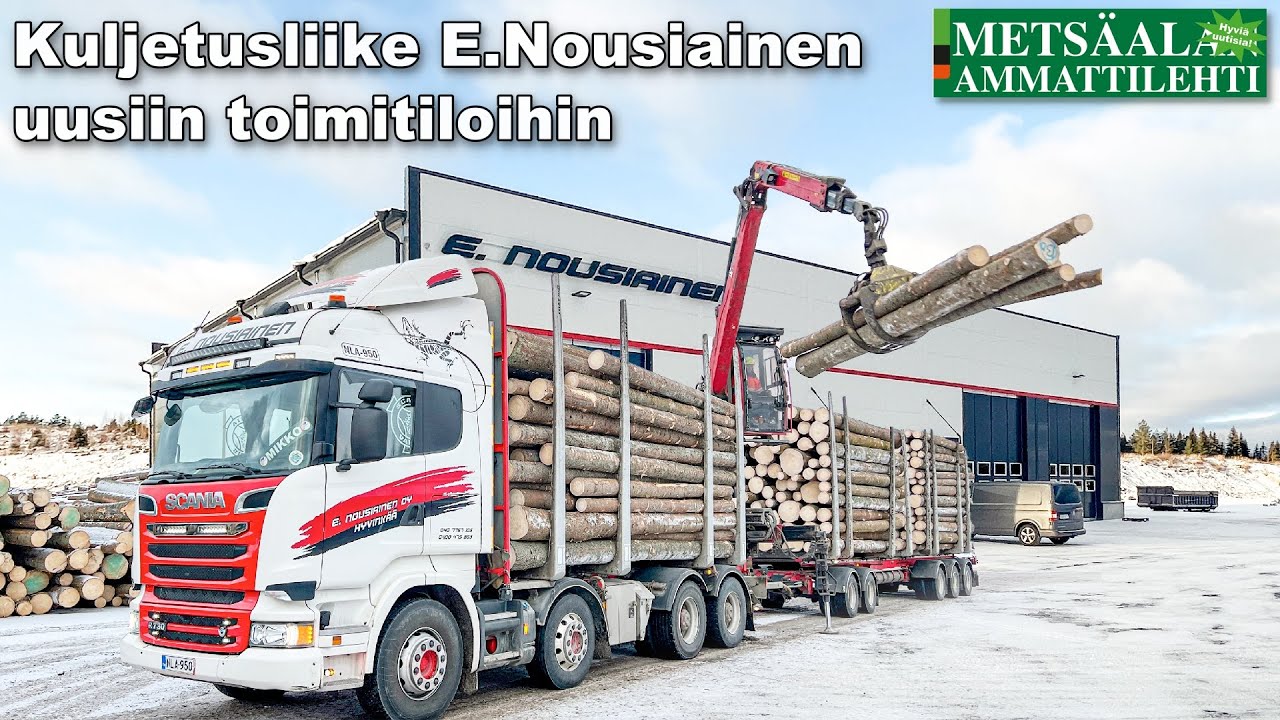 Kuljetusliike E. Nousiainen muuttanut uusiin tiloihin - nosturivaaoissa luotetaan Tamtroniin
