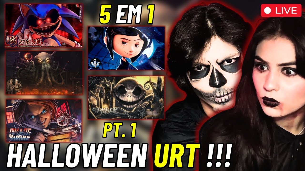 URT DROP HALLOWEEN - PT. 1 | M4rkim, Henrique M., Okabe, Isis V. e Shiny - REACT VT e LELE (Live)