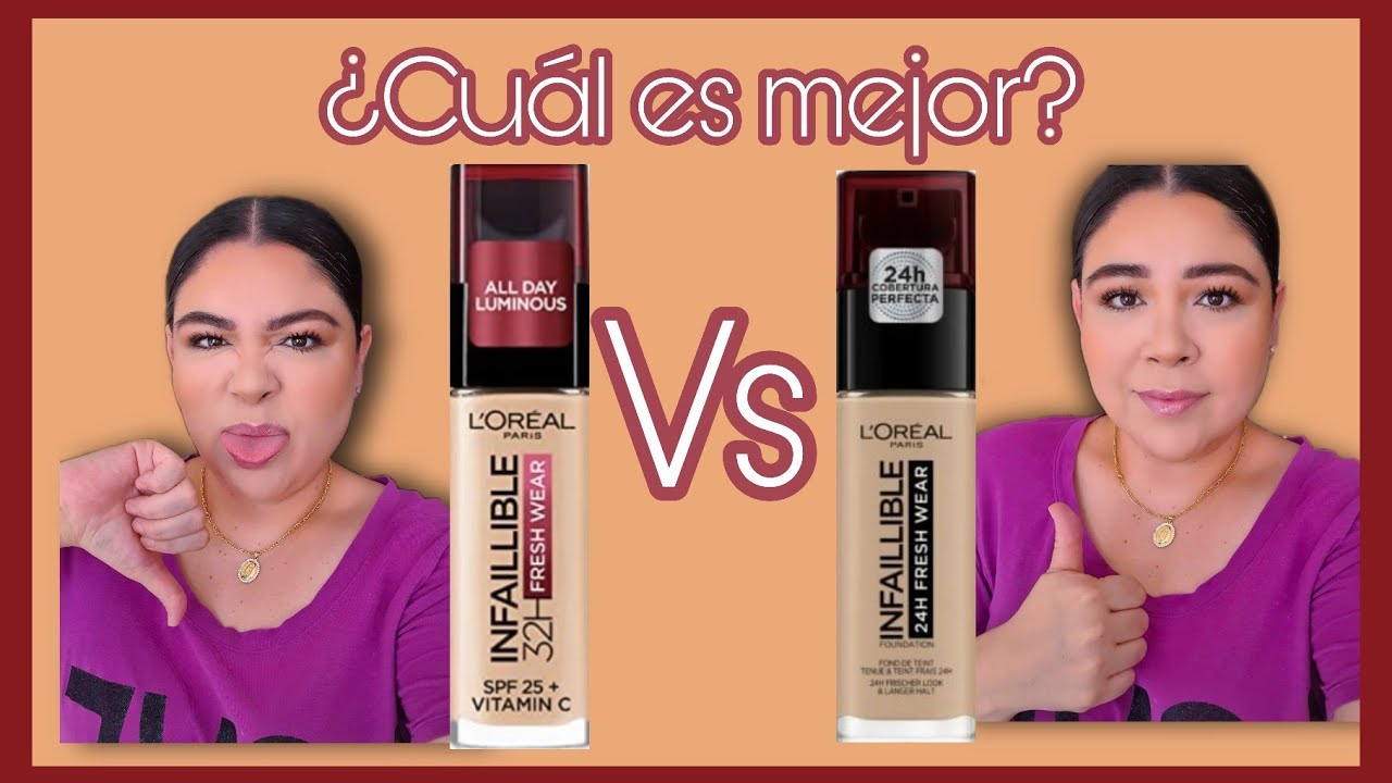 Nueva base L'Oréal infallible fresh wear 32hr VS infallible fresh wear 24hr / Reseña | AnaParraMUA 🖤
