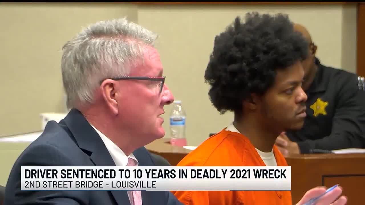 Driver sentenced to 10 years for 2nd Street Bridge crash that killed 2