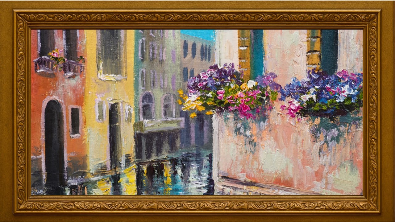 Vintage Venice, Italy Slideshow 4k | TV Framed Art | Art Frame Screensaver for TV | 1 Scenes - 2 Hrs