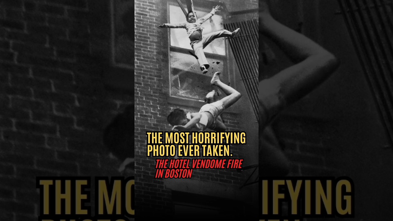 The most horrifying photo ever taken, The Hotel Vendome Fire in Boston 1972 #tragedy #shorts