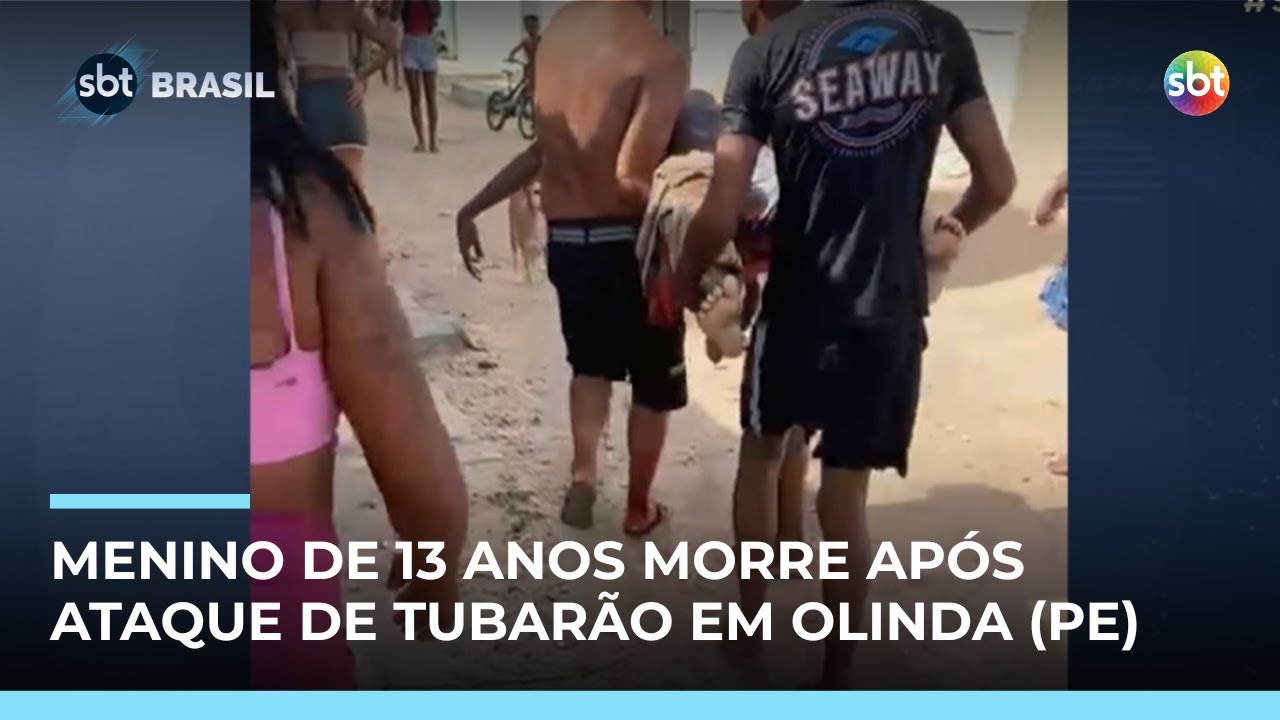 Menino de 13 anos morre após ataque de tubarão na Praia Del Chifre, em Olinda (PE) | #SBTBrasil