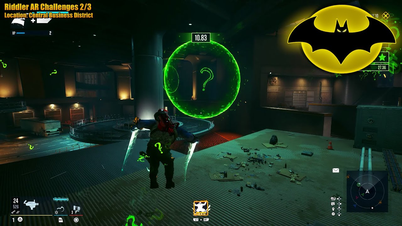 All Riddler AR Challenges in Central Business District - Suicide Squad Kill the Justice League