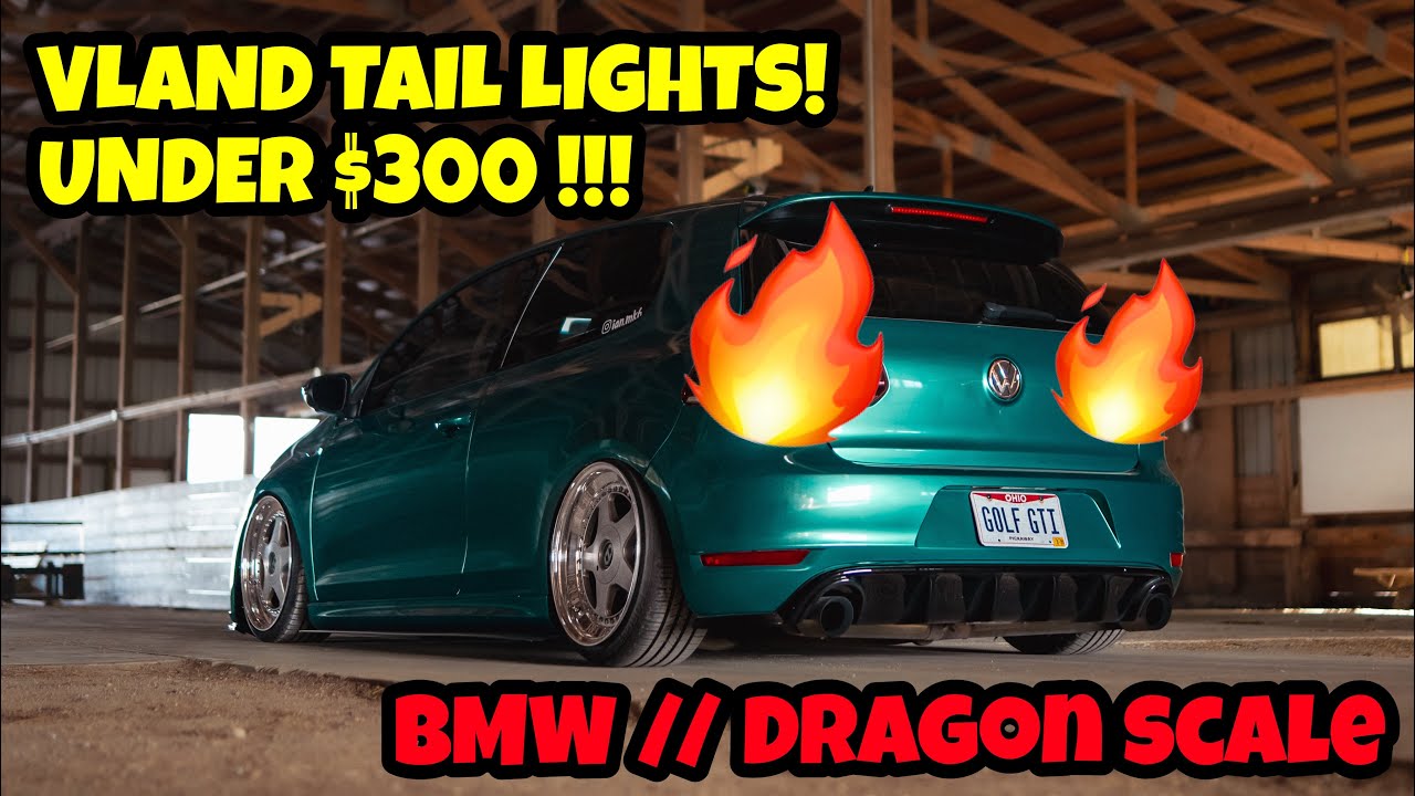 INSTALLING BMW DRAGON-SCALE TAIL LIGHTS ON MY BAGGED MK6 GTI! | UNDER $300!!!!