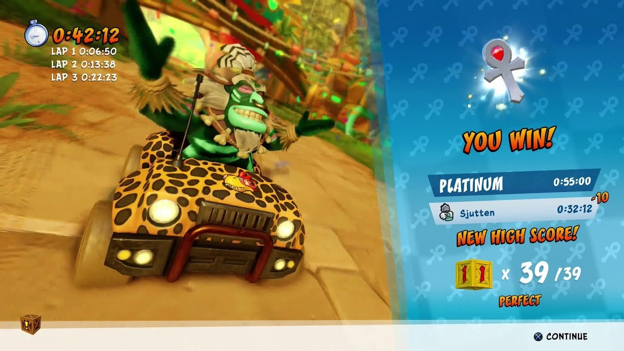 CTR Nitro Fueled - Jungle Boogie - Platinum Relic (All Boxes)
