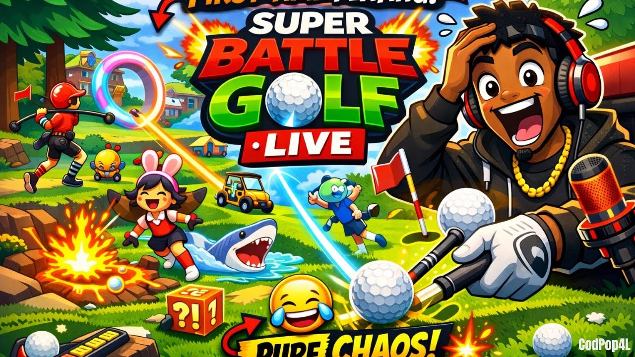⛳ FIRST TIME Playing Super Battle Golf Live… Why Is This SO CHAOTIC?! 😂🔥