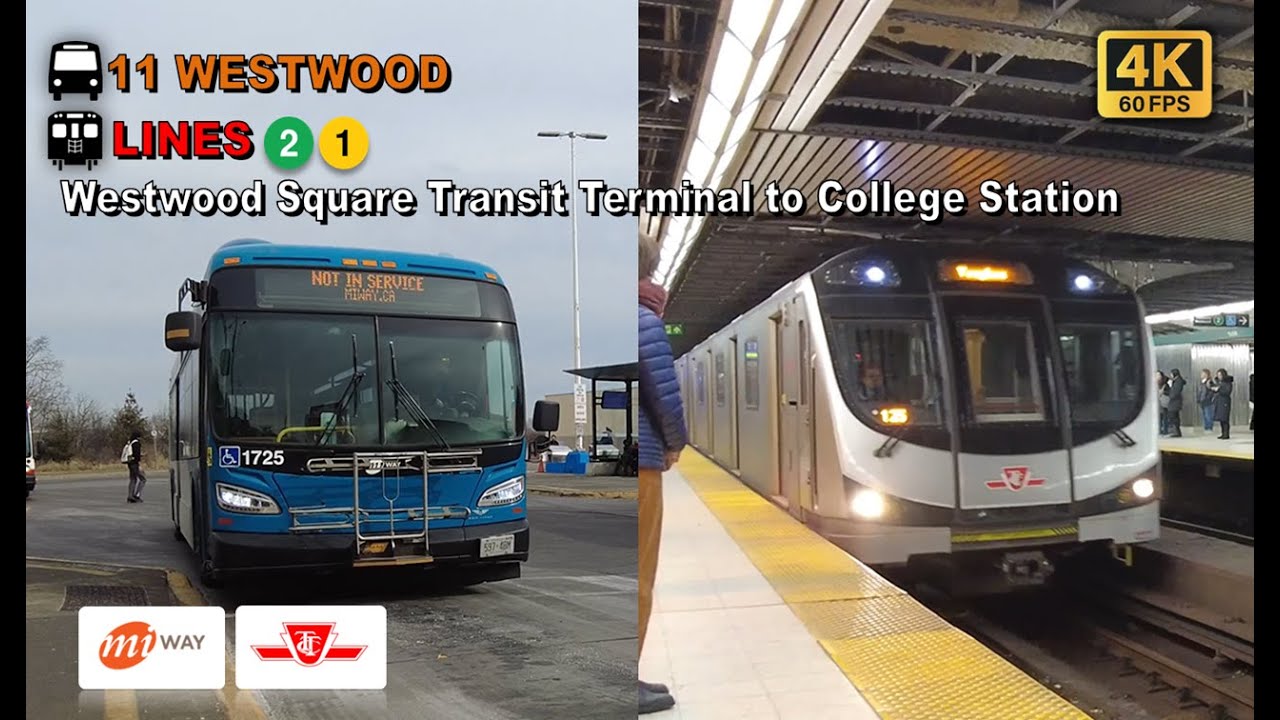 TTC & MiWay POV Walk: Westwood Square Transit Terminal to College Station Via Kipling Station