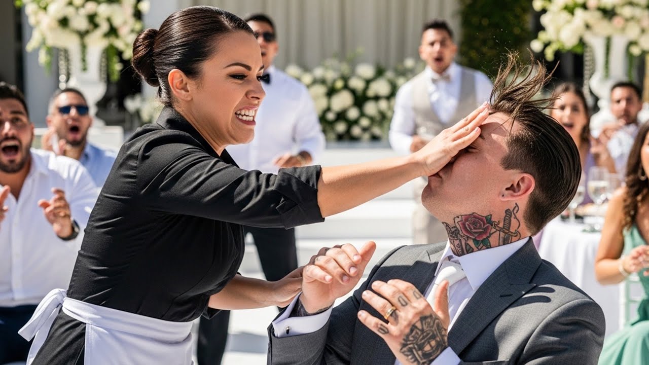 Waitress Crashes the Wedding and Slaps the Boss — He Kneels and Whispers: 