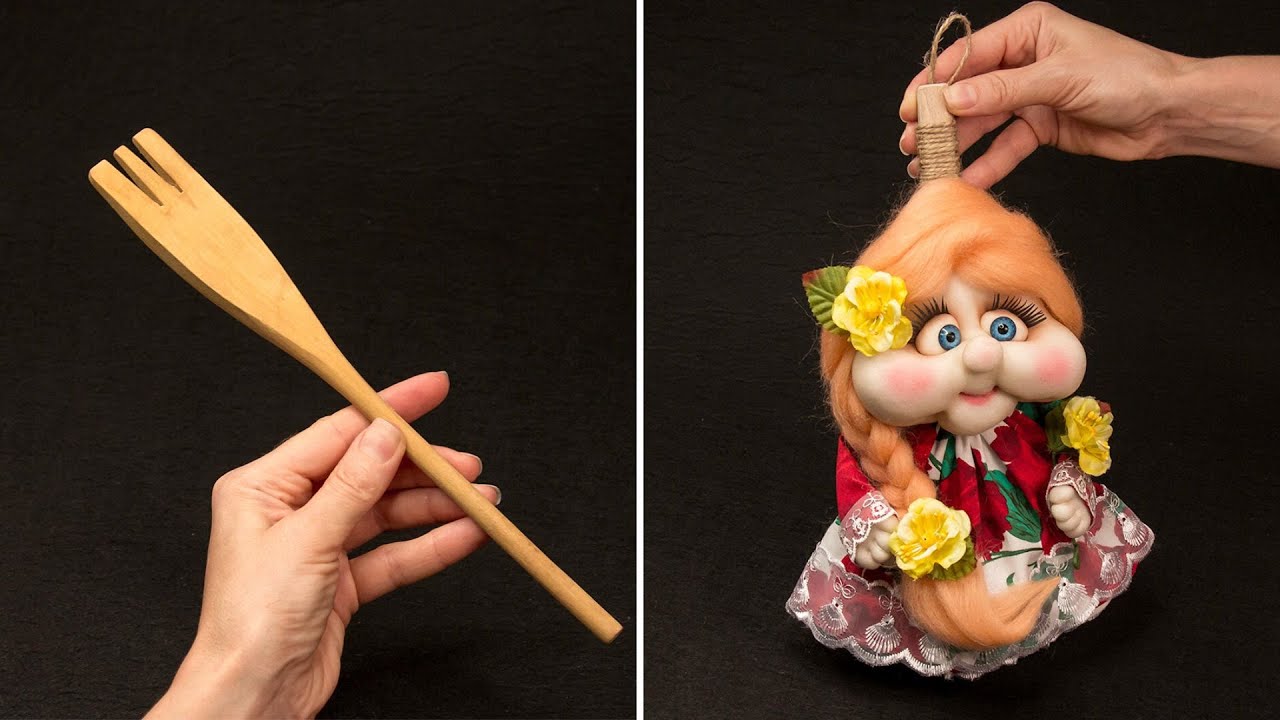 Кукла из ткани и нейлонового носка без выкройки - отличный подарок!