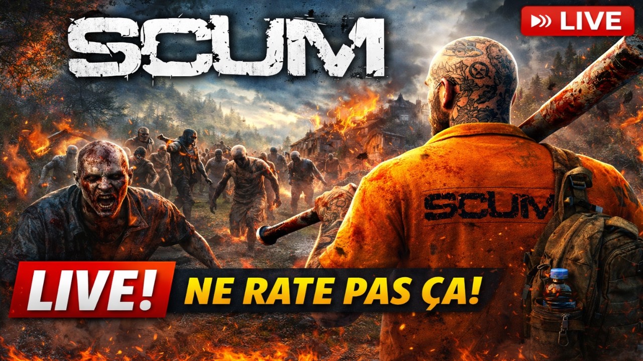 🔥 LIVE SCUM 1.2  – SURVIE EXTRÊME FACE À LA HORDE ! 💀 Ne rate pas ça !