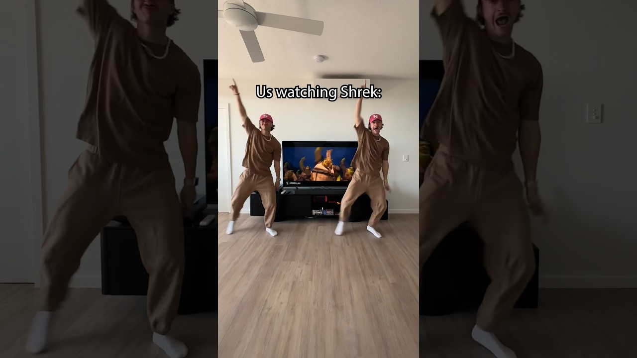 He joined in the Shrek Dance 🕺 #shrek