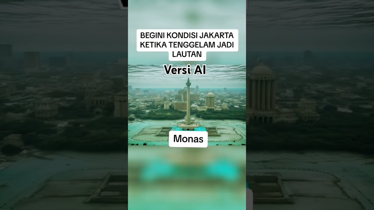 gambarjakarta kalau tenggelam versi AI #airlautjakarta #jakartaupdate #ibukotaindonesia #fyp #shorts
