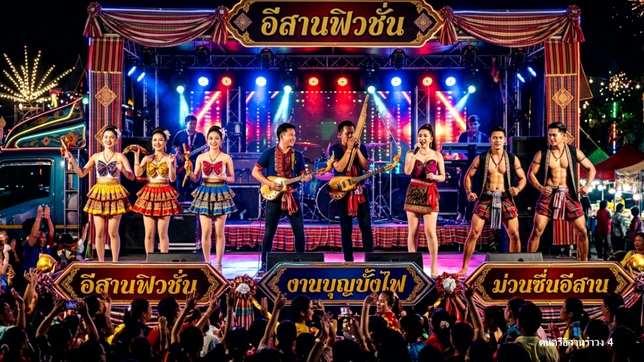 ดนตรีอิสานรำวง 4  ดวงจันทร์  ตะวันทอง ไม่ติดลิขสิทธิ์์