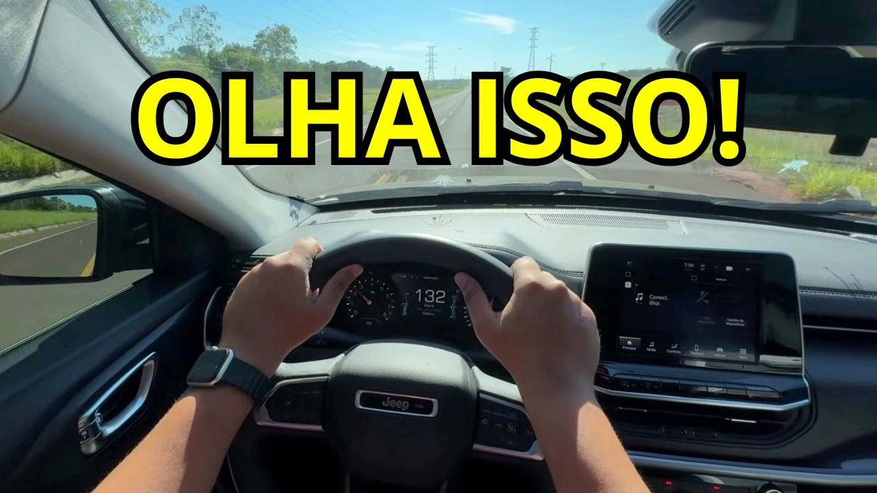 JEEP COMPASS SPORT 1.3 TURBO 2026 A 130 KM/H - QUANTO FAZ NA GASOLINA?