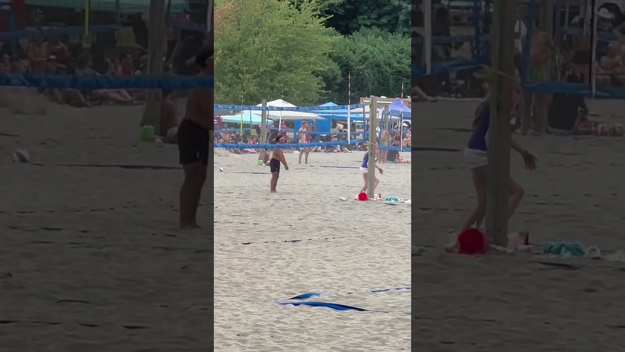 Spiking Fun in the Sun: A Glorious Volleyball Moment at Spanish Banks Beach #shorts #explorewithme