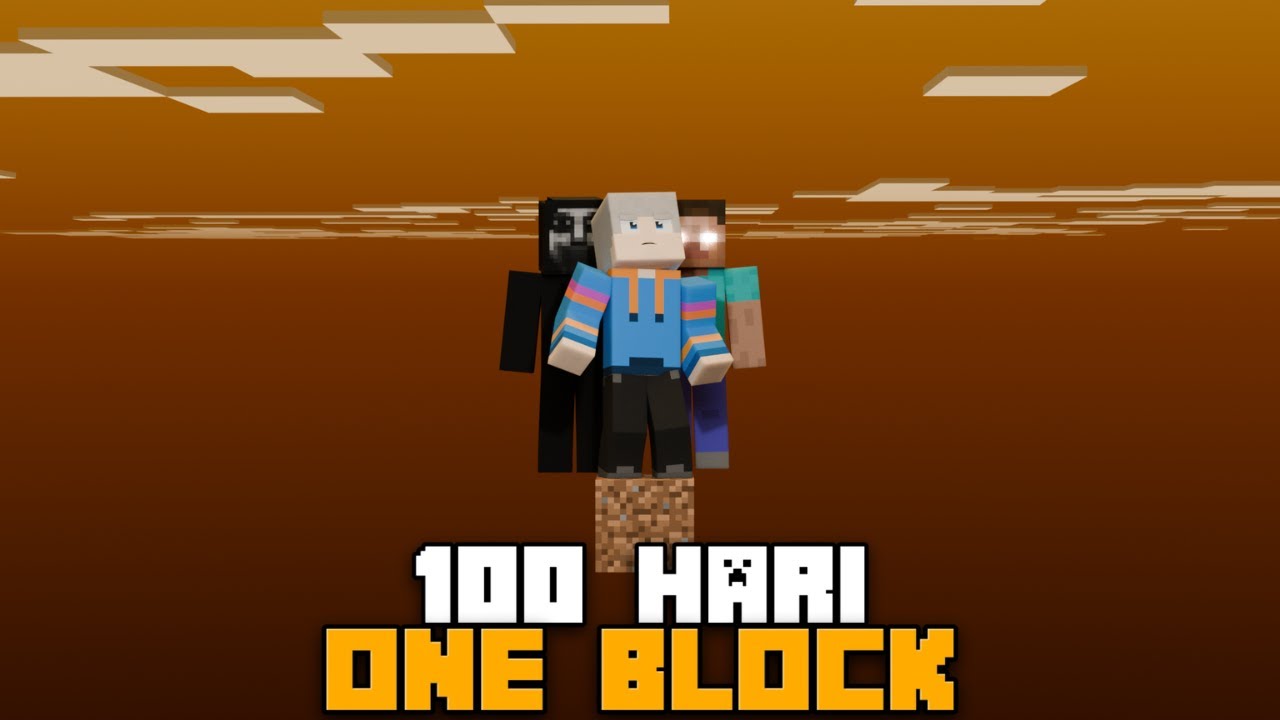 100 Hari di Minecraft One Block Horror